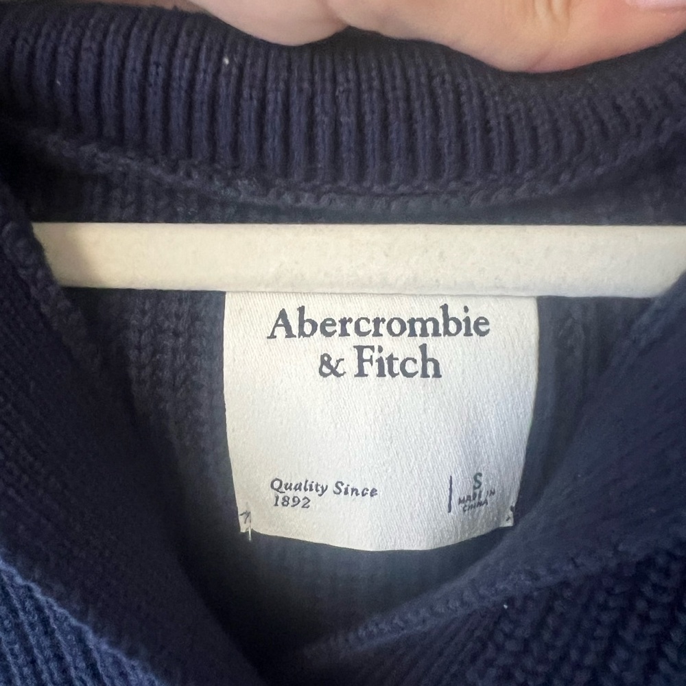 NWOT A&F Ribbed Polo Sweater - Picture 2 of 8
